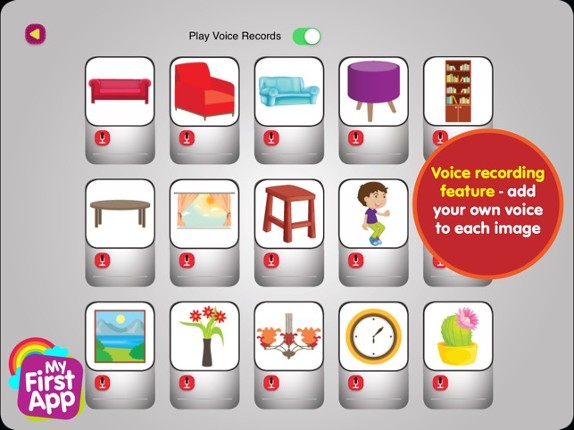 Autism imagination skills game screenshot