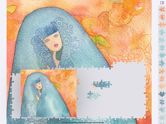 Jigsaw Puzzles Mysterious Girl screenshot