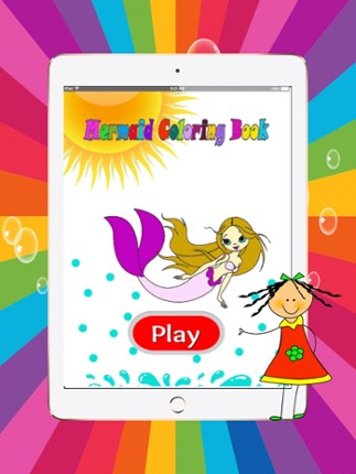 Mermaid Princess magical girl coloring pages:free printable Image