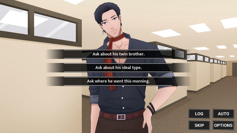 My Douchey Boss Has a Gentle Twin Brother?! - BL Visual Novel screenshot
