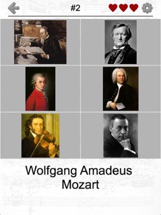 Famous Composers of Classical Music: Portrait Quiz screenshot