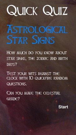 Quick Quiz - Astrological Signs Image