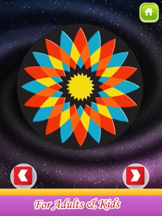 Flower Mandala Therapy Coloring Book Drawing Pages screenshot