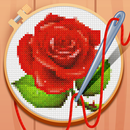 Cross-Stitch: Coloring Book Image