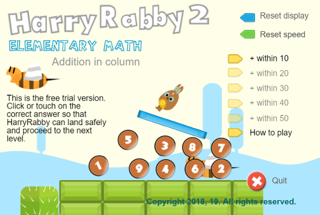 HarryRabby Elementary Math - Addition in Columns Game Cover