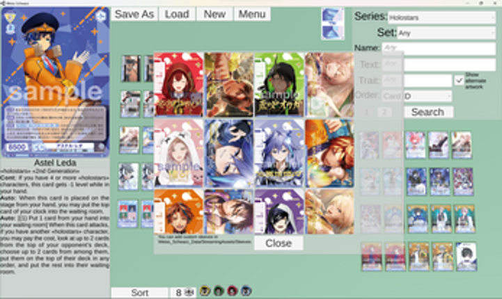 Holostars Weiβ Schwarz Blau Set V1.0 (For Weiss Schwarz Simulator by Blake Thoennes) Image