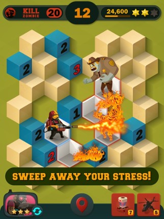 Zombie Sweeper: Action Puzzle screenshot