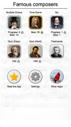 Famous Composers of Classical Music: Portrait Quiz screenshot