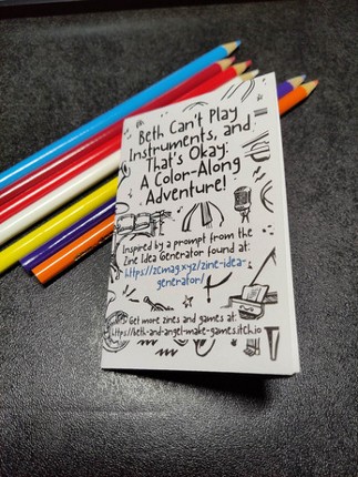 Beth Can't Play Instruments, and That's Okay:  A Color-Along Adventure! Image