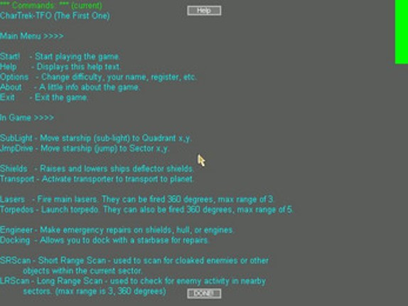 CharTrek-TFO alpha screenshot
