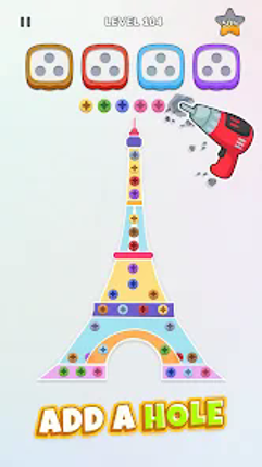 Unscrew Nuts Sort: Pin Puzzle Image