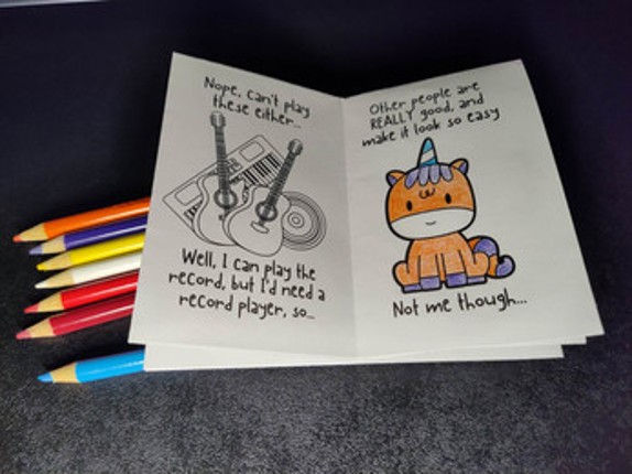 Beth Can't Play Instruments, and That's Okay:  A Color-Along Adventure! Image