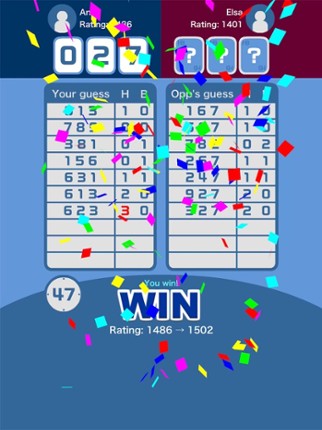 Hit＆Blow Online (Bulls & Cows) screenshot
