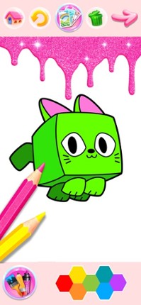 Rainbow Glitter Coloring Book Image