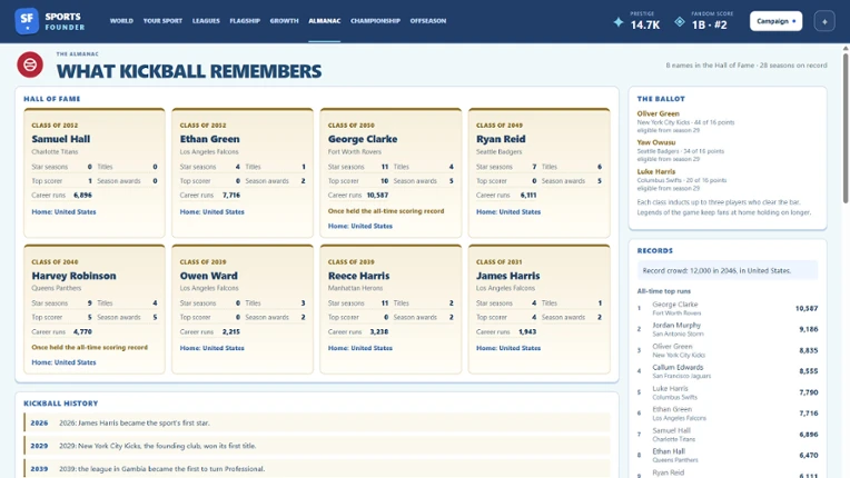 Sports Founder screenshot