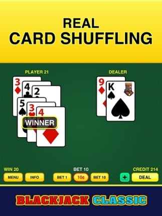 Blackjack Classic - FREE 21 Vegas Casino Video Blackjack Game screenshot