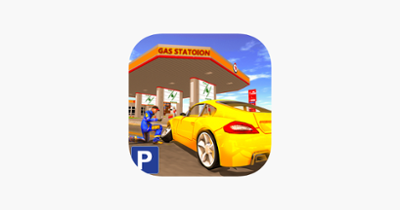 Car Gas Station on Highway Image