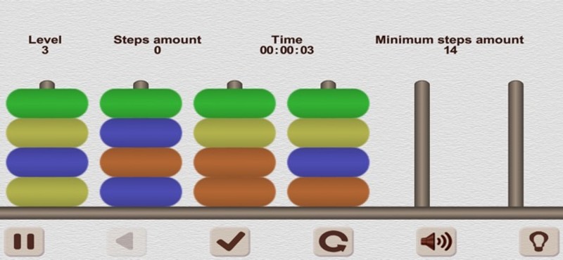 Color Heap Puzzle. Hanoi Tower screenshot
