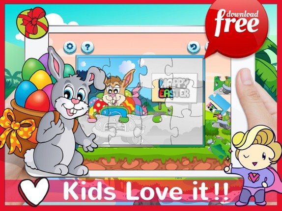 Happy Easter Jigsaw Puzzles HD Games Free For Kids Image