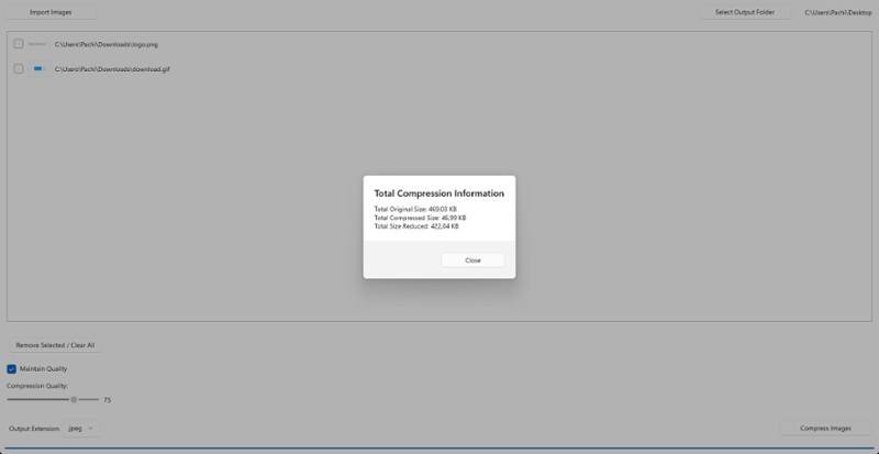 Image Compressor screenshot