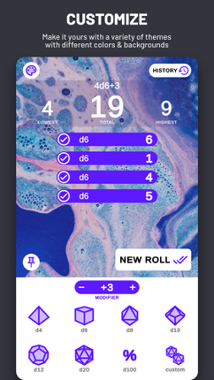 Nice Dice Roller for DnD and RPGs screenshot