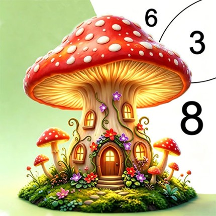 Whimsical House Coloring Book Image