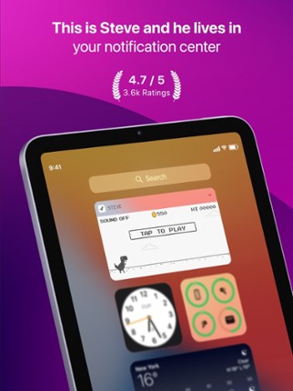 Steve | Widget Dinosaur Game screenshot