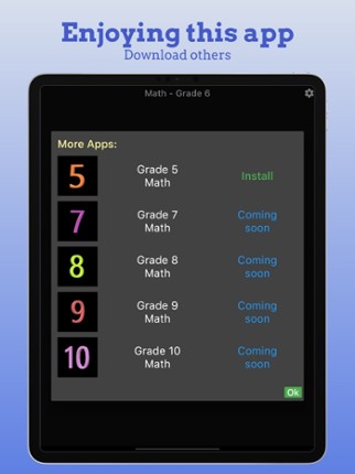 6th Grade Math Challenge screenshot