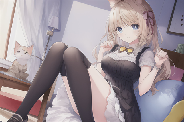 Cute Neko Girls [AI Generated] Image