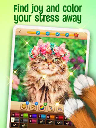 Cross-Stitch: Coloring Book screenshot