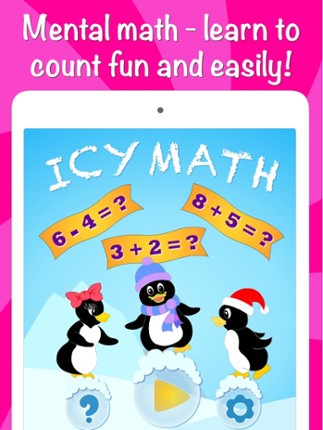 Icy Math Free Addition and Subtraction game for kids and adults good brain training and fun mental maths tricks Image