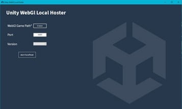 Unity WebGl Local Hoster Image