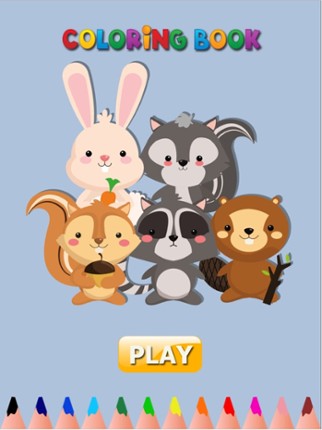 Cute Squirrel & Rabbit - Game coloring book for me screenshot