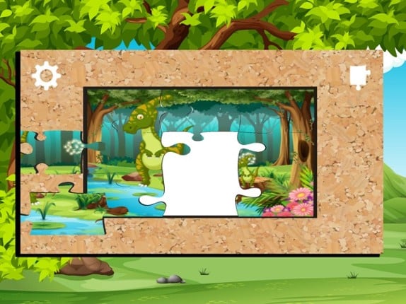 Dino Jigsaw Puzzles pre k -7 year old activities Image