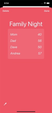 Scored: Scorekeeper screenshot