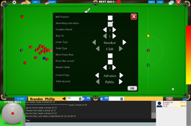 Flash Snooker Game Image
