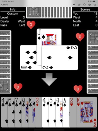 Hearts - Play with your rules screenshot