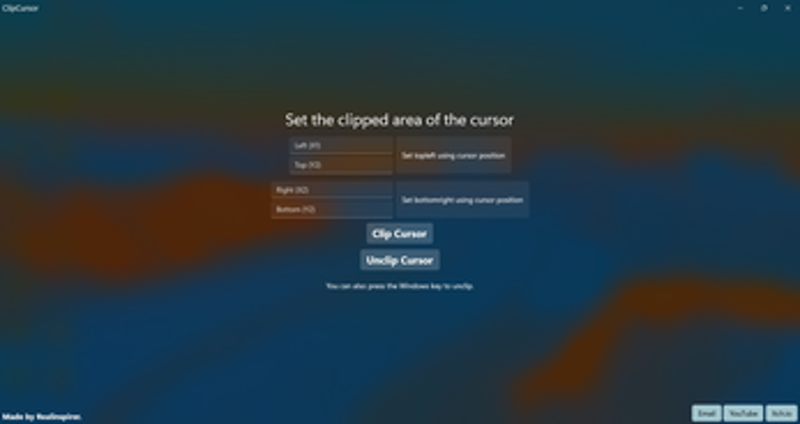 ClipCursor (GUI verson) screenshot