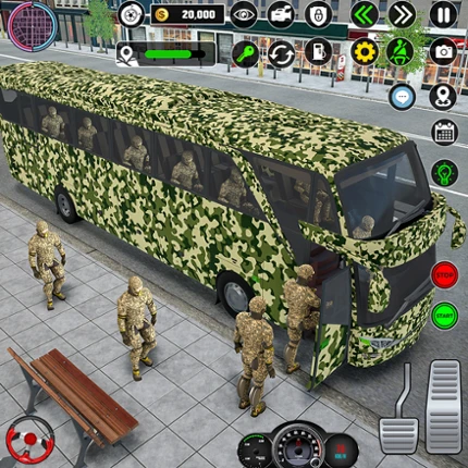 Army Bus Transporter Coach Fun Image