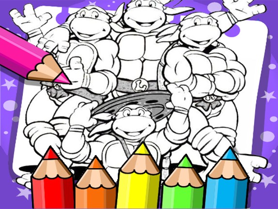 Ninja Turtle Coloring Book Image