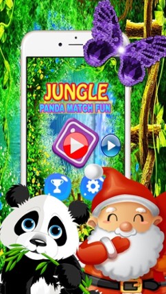 Cute Panda Jungle Match Puzzle Game For Christmas screenshot