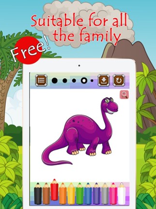 Dinosaur Coloring Book Paint Games For Kids Free Image