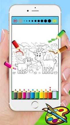 Farm &amp; Animals coloring book - drawing free game for kids Image