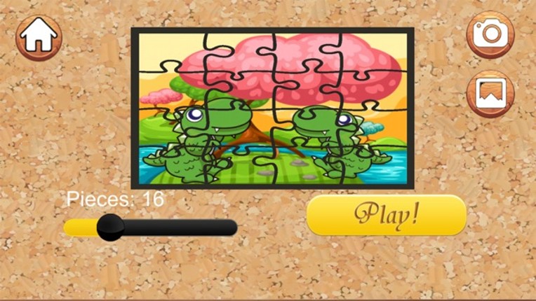 Dino Jigsaw Puzzles pre k -7 year old activities Image