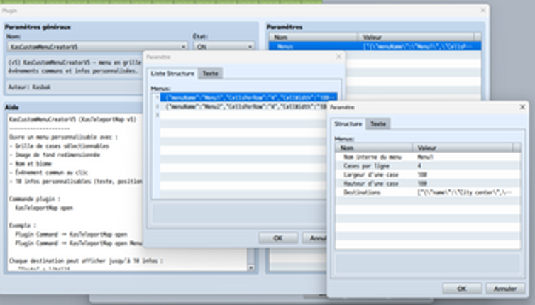 Plugin Custom Menu Creator RPG Maker MV screenshot