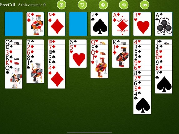 *FreeCell Solitaire screenshot