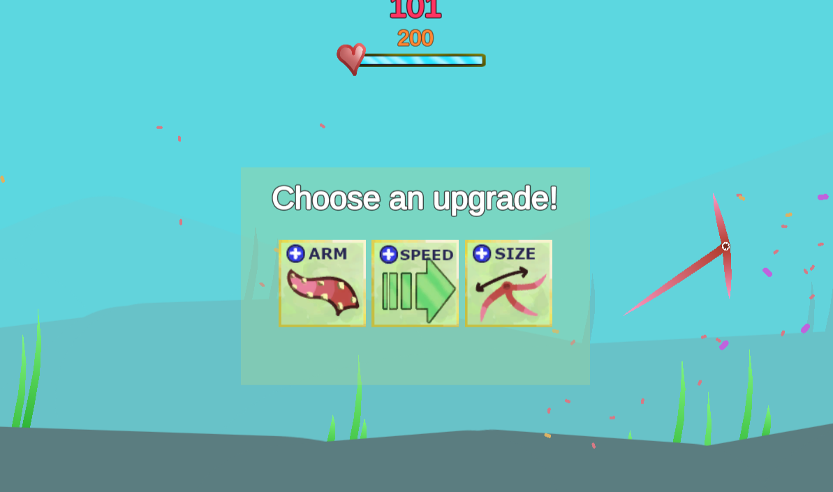 Games like Octalien [BTP jam, Day 2, Unity]