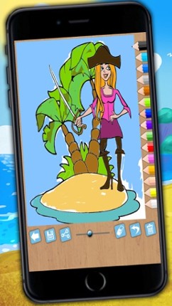 Paint and color pirates - Educational pirates coloring game for kids aged 1 to 6 years Image