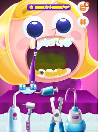 Teeth Games. Old Brush Dentist Image