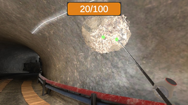 Underground roof fall hazard assessment VR Training screenshot